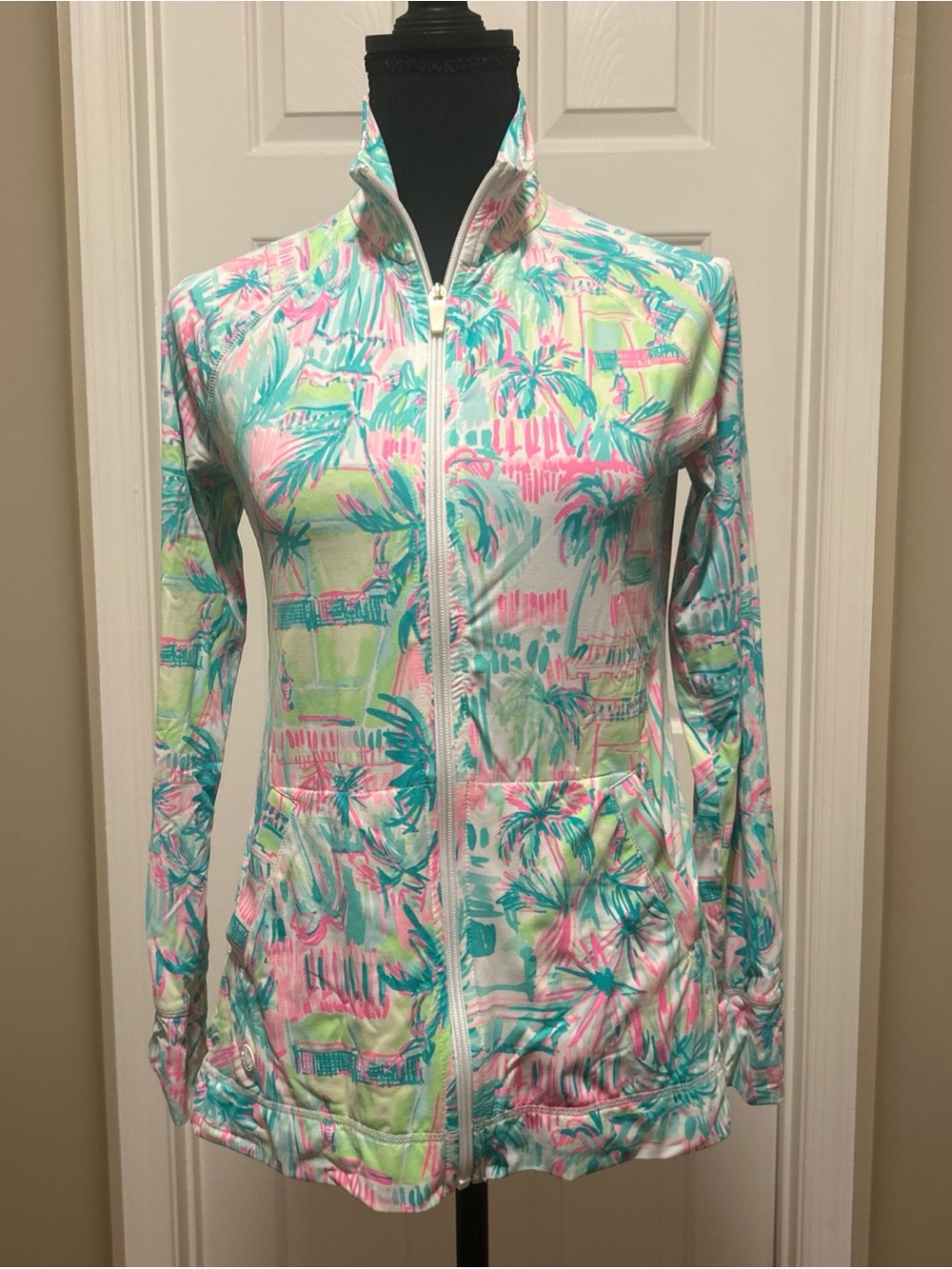Lilly Pulitzer Luxletic Hadlee Tennis Match UPF 50 Breaker Jacket in size XS